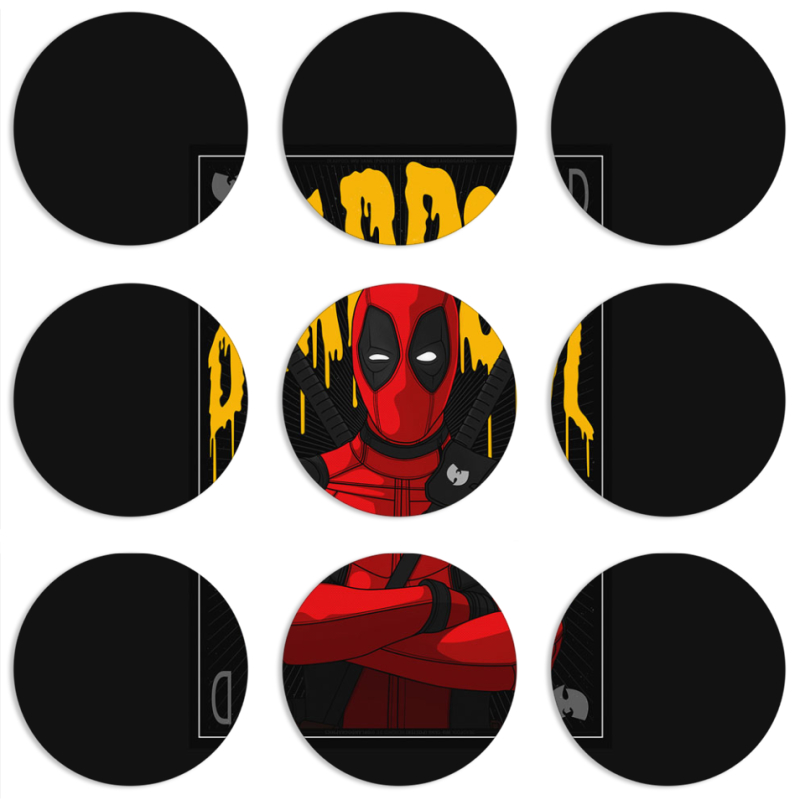 Магнитные фотопазлы круги d55 набор 9 штук 