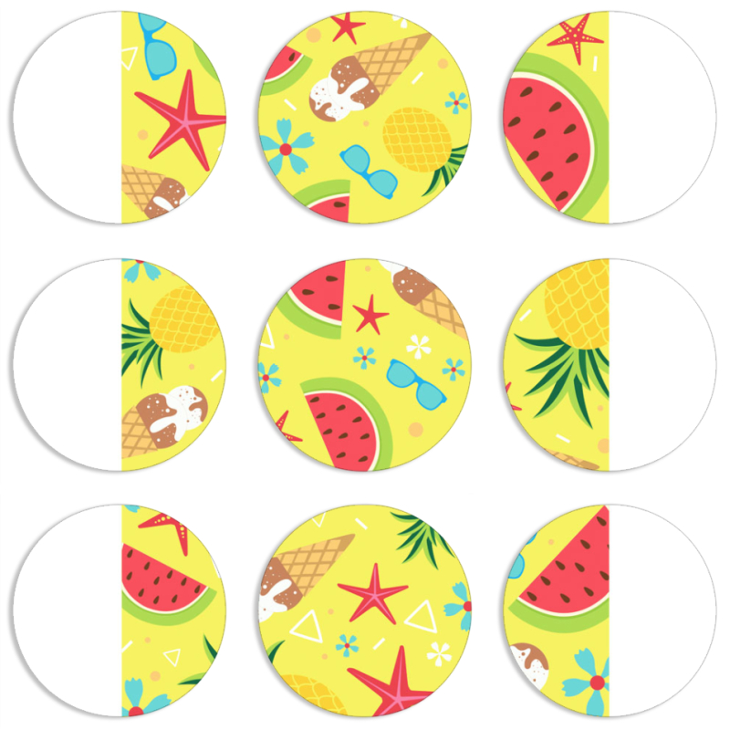 Магнитные фотопазлы круги d55 набор 9 штук 