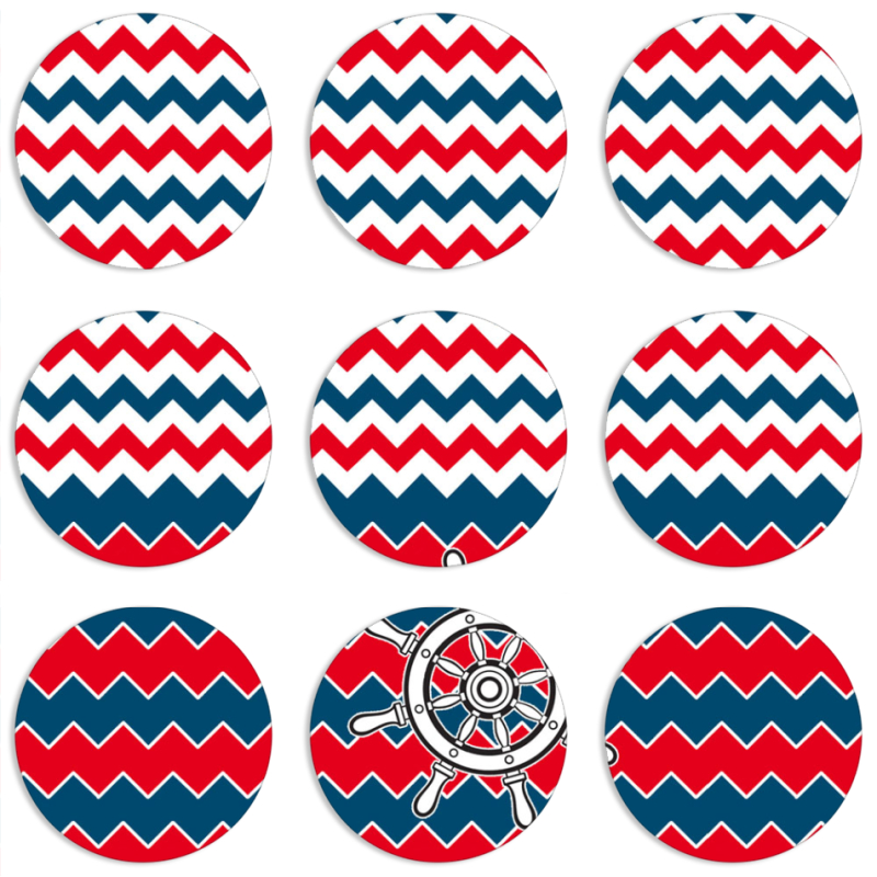 Магнитные фотопазлы круги d55 набор 9 штук Valley of Waves