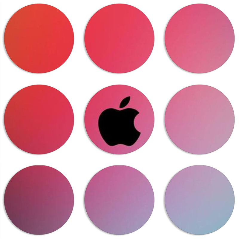 Магнитные фотопазлы круги d55 набор 9 штук Gradient