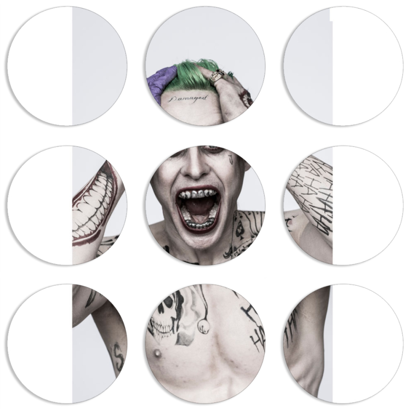 Магнитные фотопазлы круги d55 набор 9 штук 