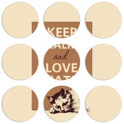 Магнитные фотопазлы круги d55 набор 9 штук 