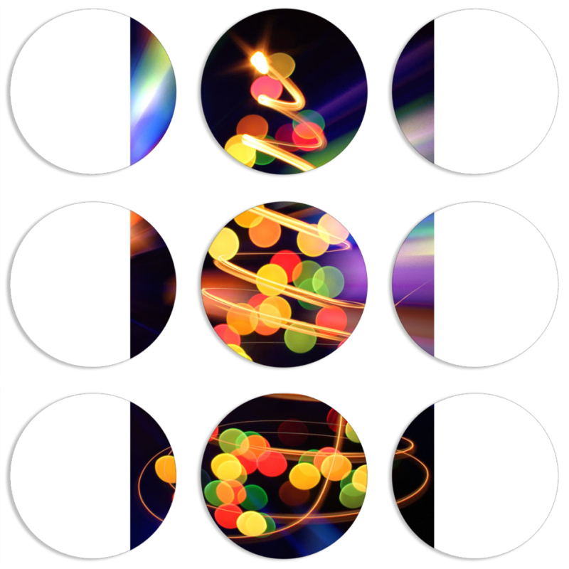 Магнитные фотопазлы круги d55 набор 9 штук 