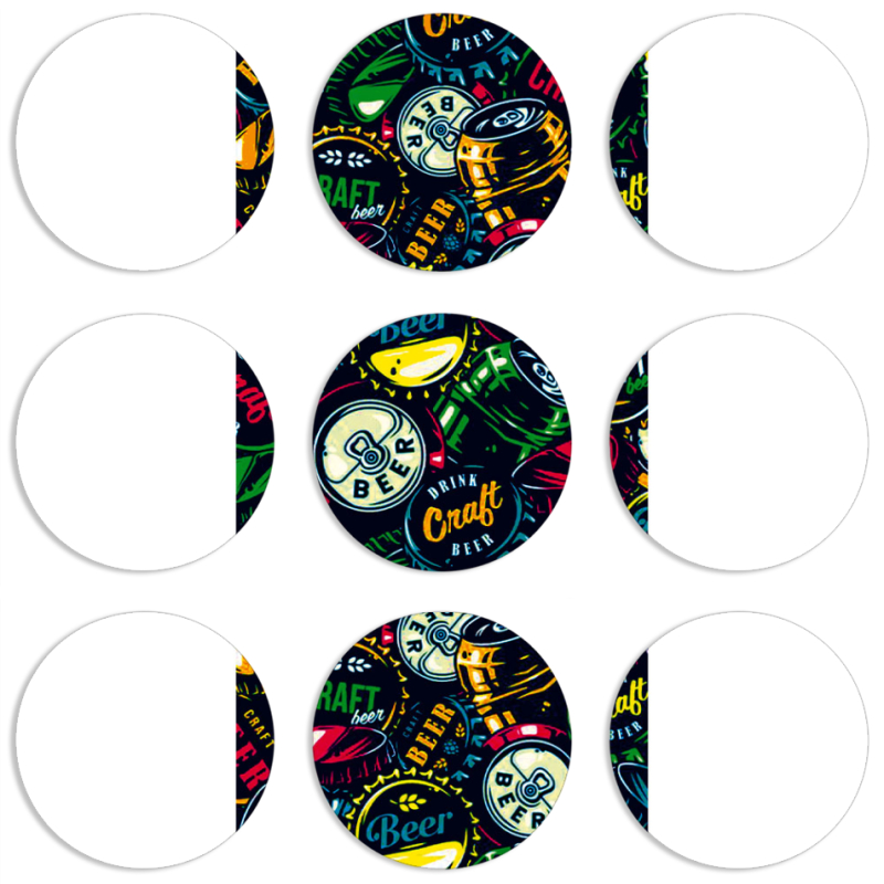 Магнитные фотопазлы круги d55 набор 9 штук Bottle Caps