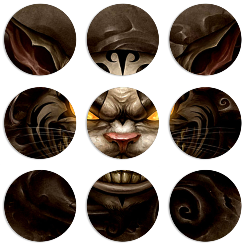 Магнитные фотопазлы круги d55 набор 9 штук 