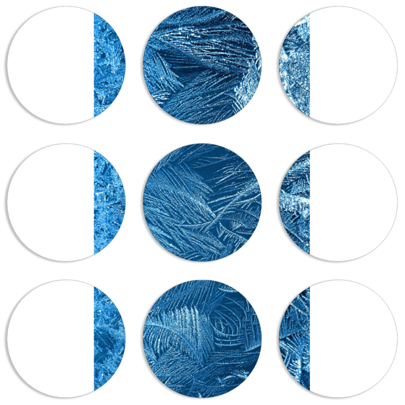 Магнитные фотопазлы круги d55 набор 9 штук 