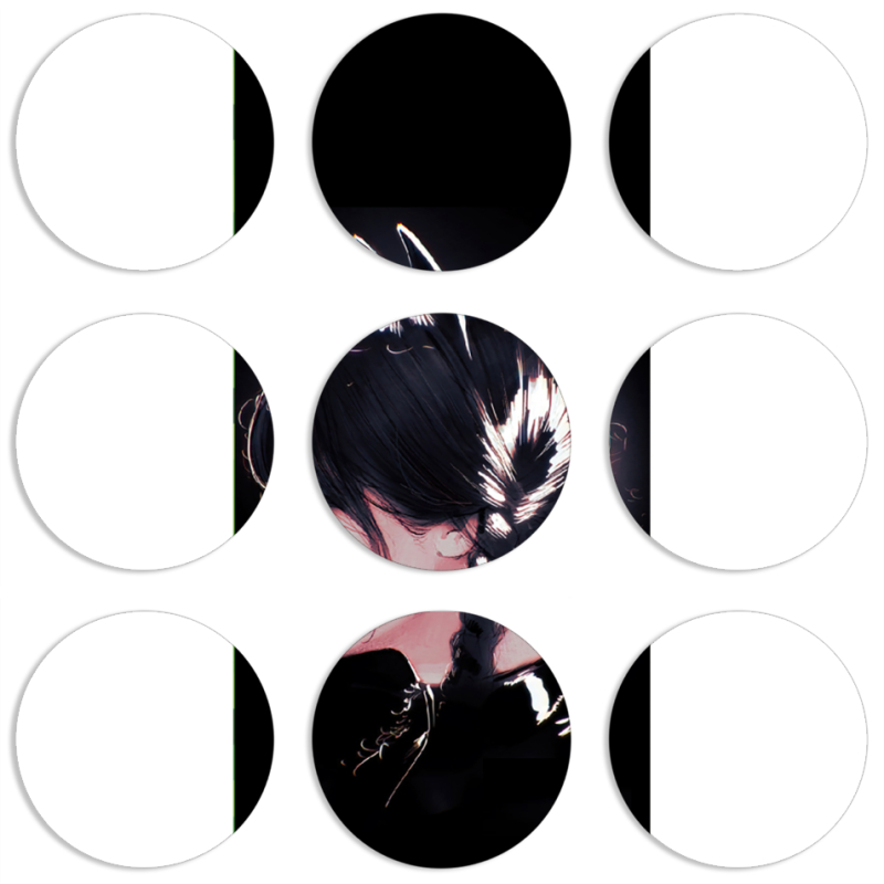 Магнитные фотопазлы круги d55 набор 9 штук Wednesday Davil