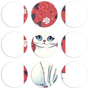 Магнитные фотопазлы круги d55 набор 9 штук 