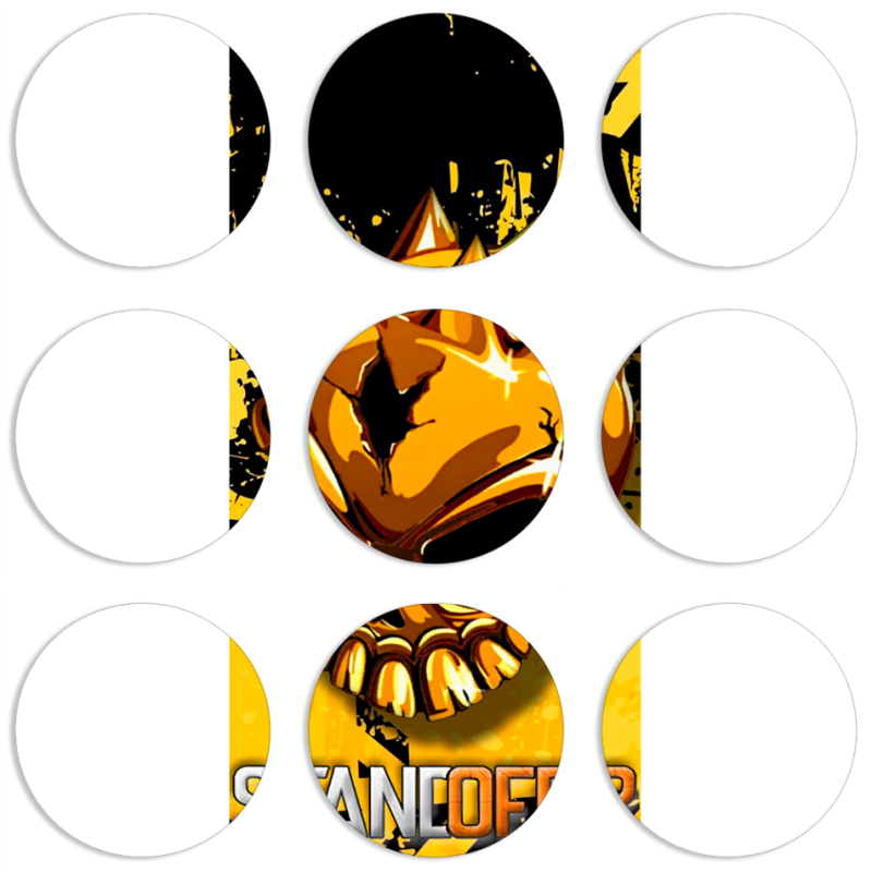 Магнитные фотопазлы круги d55 набор 9 штук StandOff 2 gold