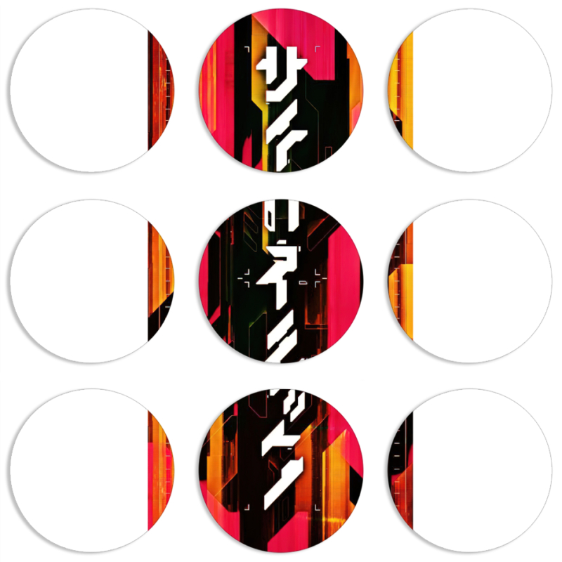 Магнитные фотопазлы круги d55 набор 9 штук 
