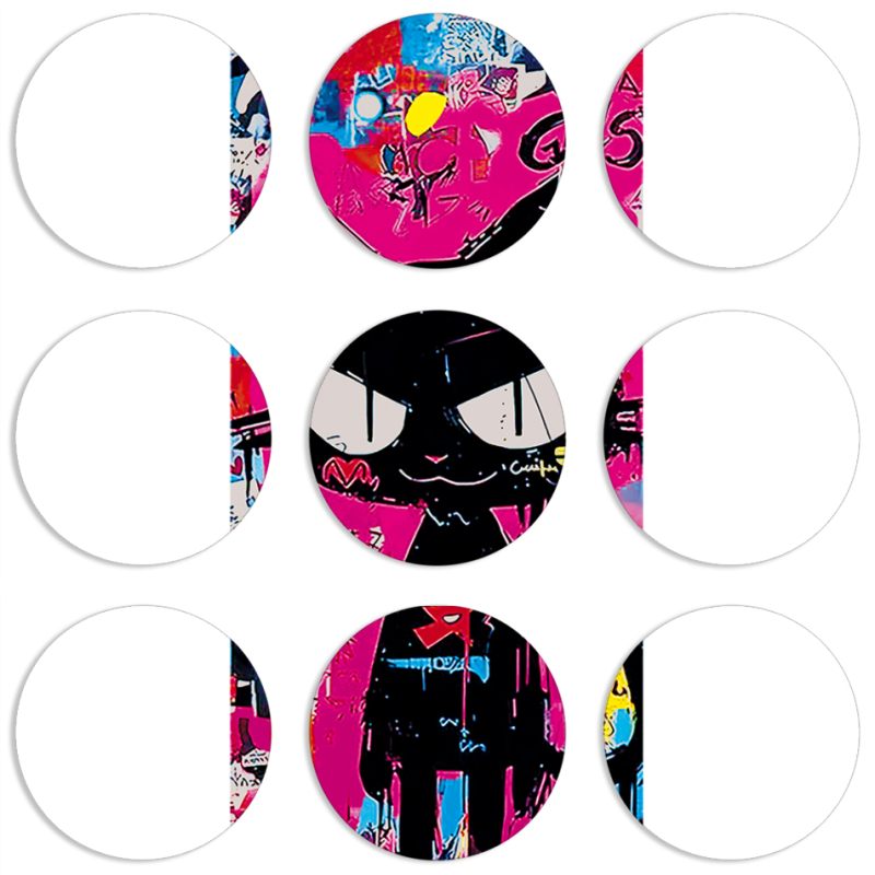 Магнитные фотопазлы круги d55 набор 9 штук 