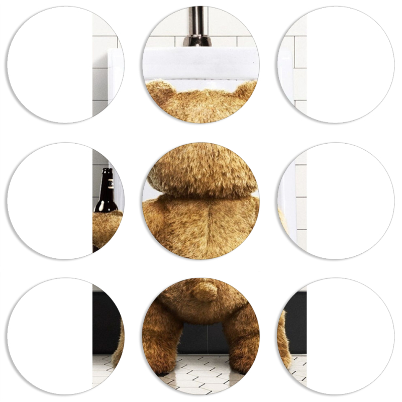 Магнитные фотопазлы круги d55 набор 9 штук 