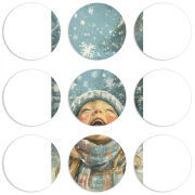 Магнитные фотопазлы круги d55 набор 9 штук Смак дитинства