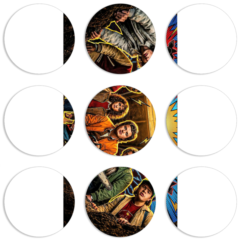 Магнитные фотопазлы круги d55 набор 9 штук 