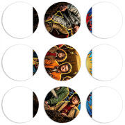 Магнитные фотопазлы круги d55 набор 9 штук 