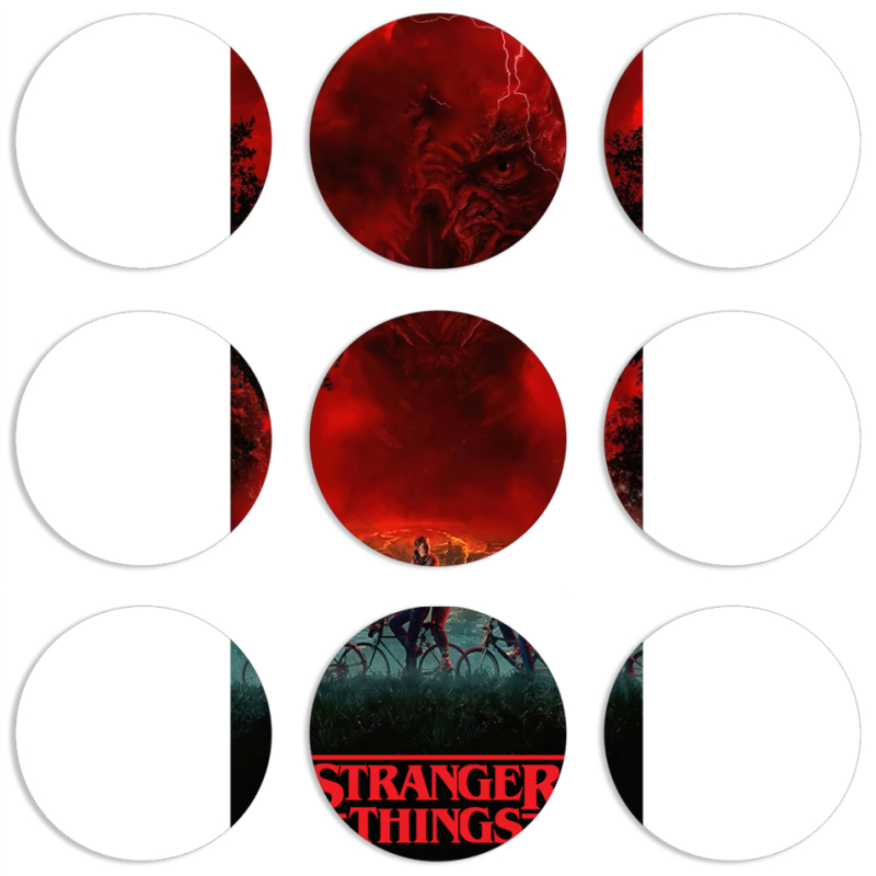 Магнитные фотопазлы круги d55 набор 9 штук 