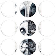 Магнитные фотопазлы круги d55 набор 9 штук 