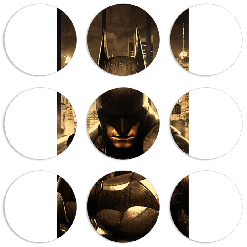 Магнитные фотопазлы круги d55 набор 9 штук 