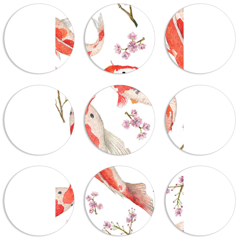 Магнитные фотопазлы круги d55 набор 9 штук 