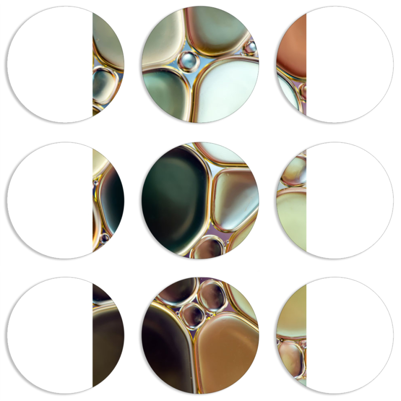 Магнитные фотопазлы круги d55 набор 9 штук 