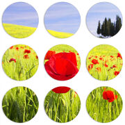 Магнитные фотопазлы круги d55 набор 9 штук Мак