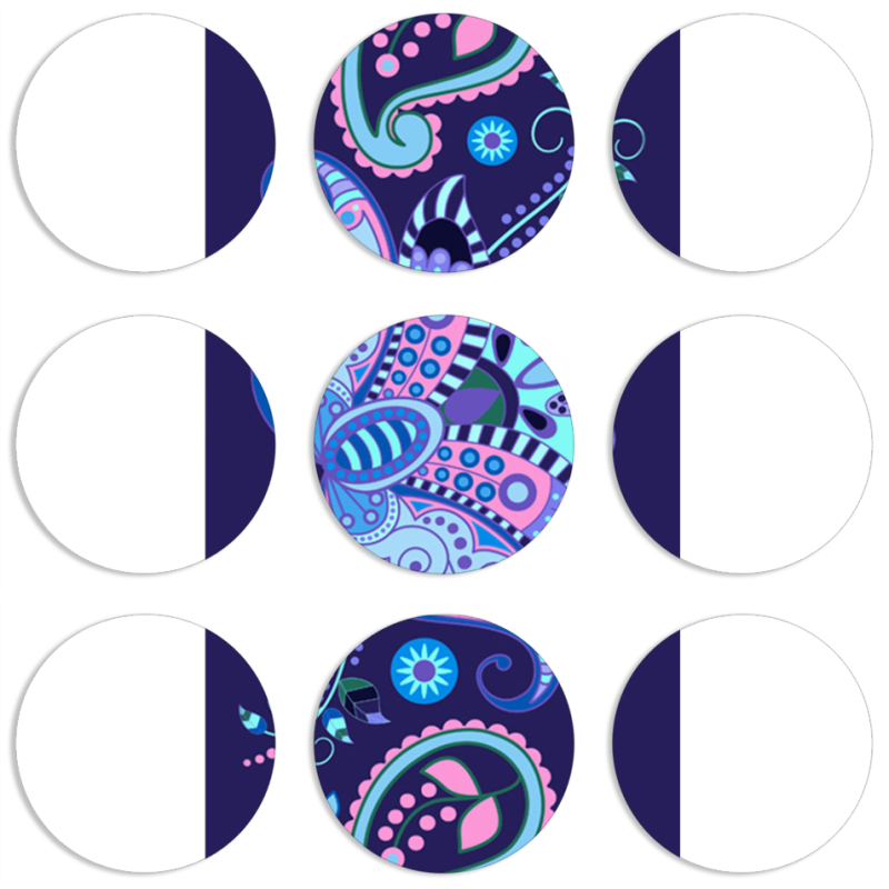 Магнитные фотопазлы круги d55 набор 9 штук 