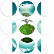 Магнитные фотопазлы круги d55 набор 9 штук 