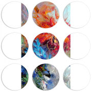 Магнитные фотопазлы круги d55 набор 9 штук 