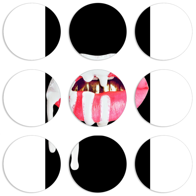 Магнитные фотопазлы круги d55 набор 9 штук 