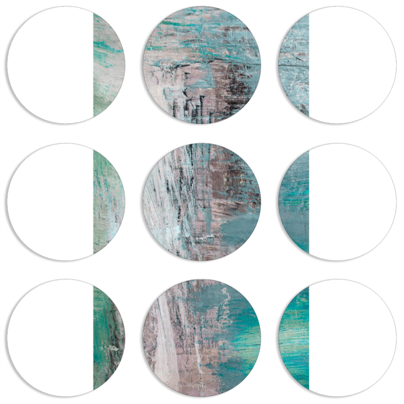 Магнитные фотопазлы круги d55 набор 9 штук 