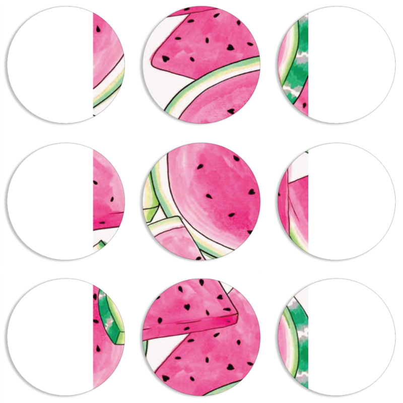 Магнитные фотопазлы круги d55 набор 9 штук 