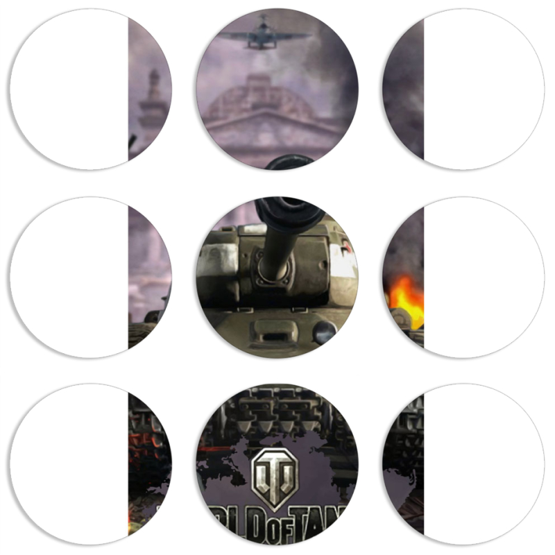 Магнитные фотопазлы круги d55 набор 9 штук 