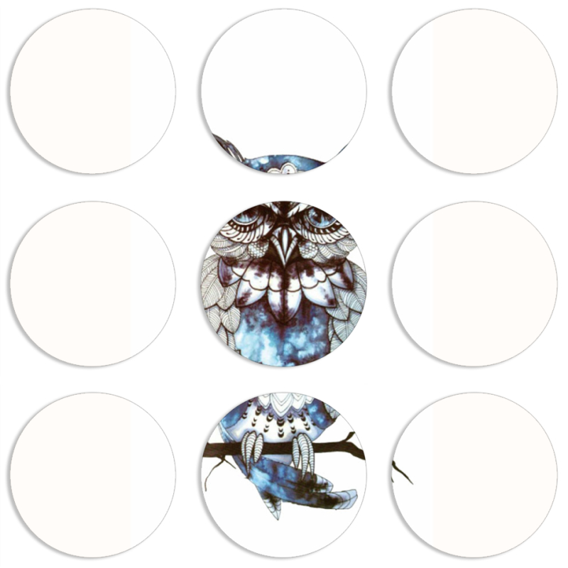 Магнитные фотопазлы круги d55 набор 9 штук 