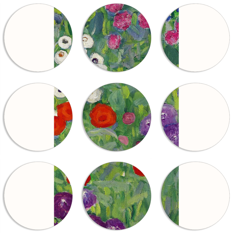 Магнитные фотопазлы круги d55 набор 9 штук 