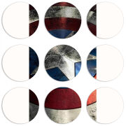Магнитные фотопазлы круги d55 набор 9 штук 