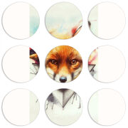 Магнитные фотопазлы круги d55 набор 9 штук 