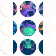 Магнитные фотопазлы круги d55 набор 9 штук 