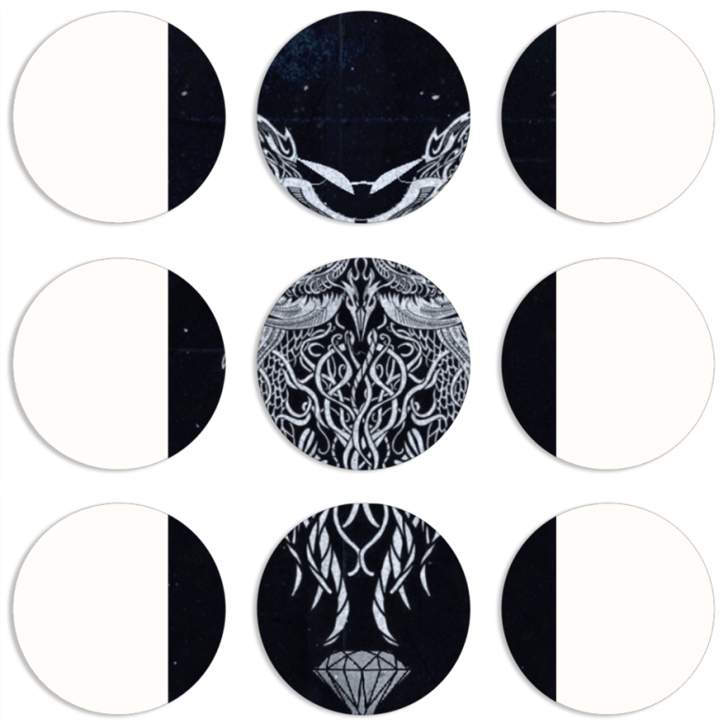 Магнитные фотопазлы круги d55 набор 9 штук 