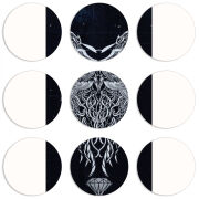 Магнитные фотопазлы круги d55 набор 9 штук 