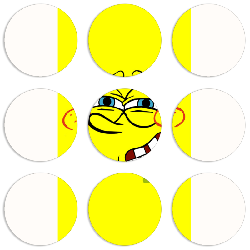 Магнитные фотопазлы круги d55 набор 9 штук 