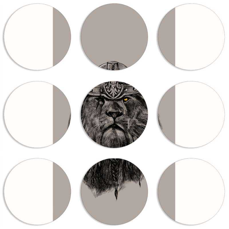 Магнитные фотопазлы круги d55 набор 9 штук 