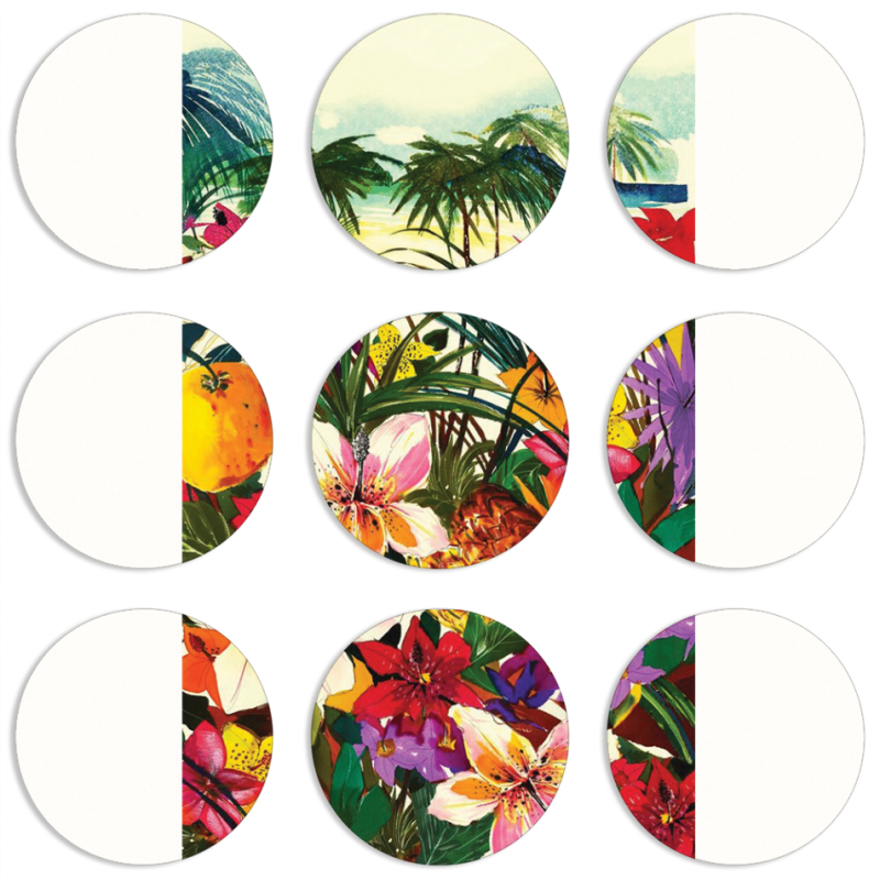 Магнитные фотопазлы круги d55 набор 9 штук 