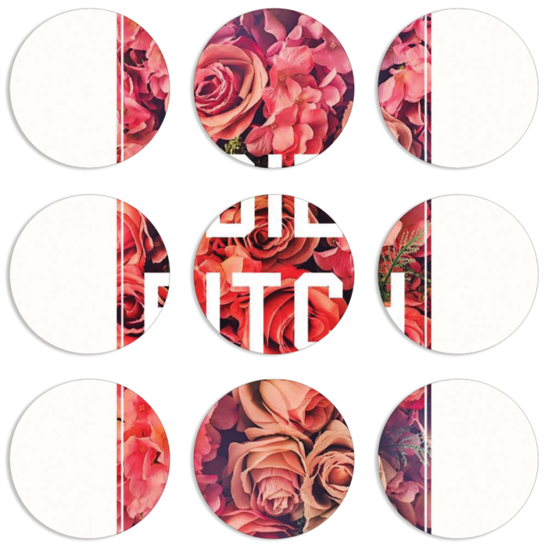 Магнитные фотопазлы круги d55 набор 9 штук 