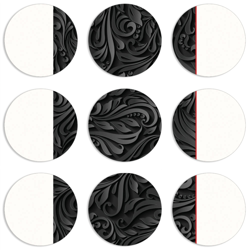 Магнитные фотопазлы круги d55 набор 9 штук 