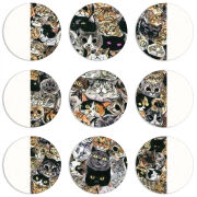 Магнитные фотопазлы круги d55 набор 9 штук 