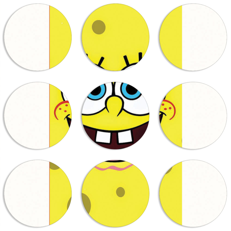 Магнитные фотопазлы круги d55 набор 9 штук 