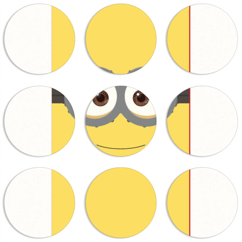 Магнитные фотопазлы круги d55 набор 9 штук 