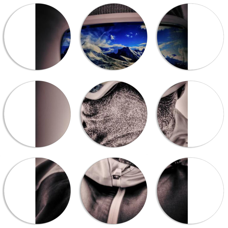 Магнитные фотопазлы круги d55 набор 9 штук snowboarder