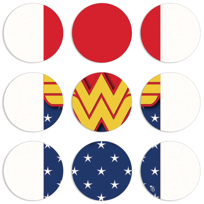 Магнитные фотопазлы круги d55 набор 9 штук 