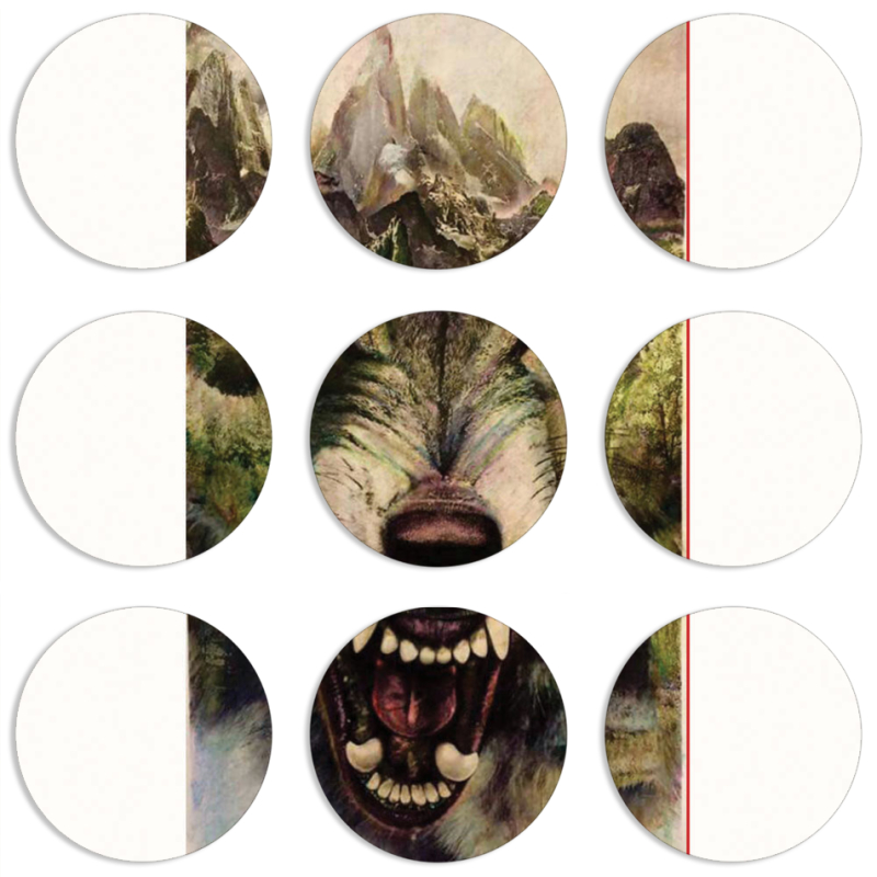 Магнитные фотопазлы круги d55 набор 9 штук 